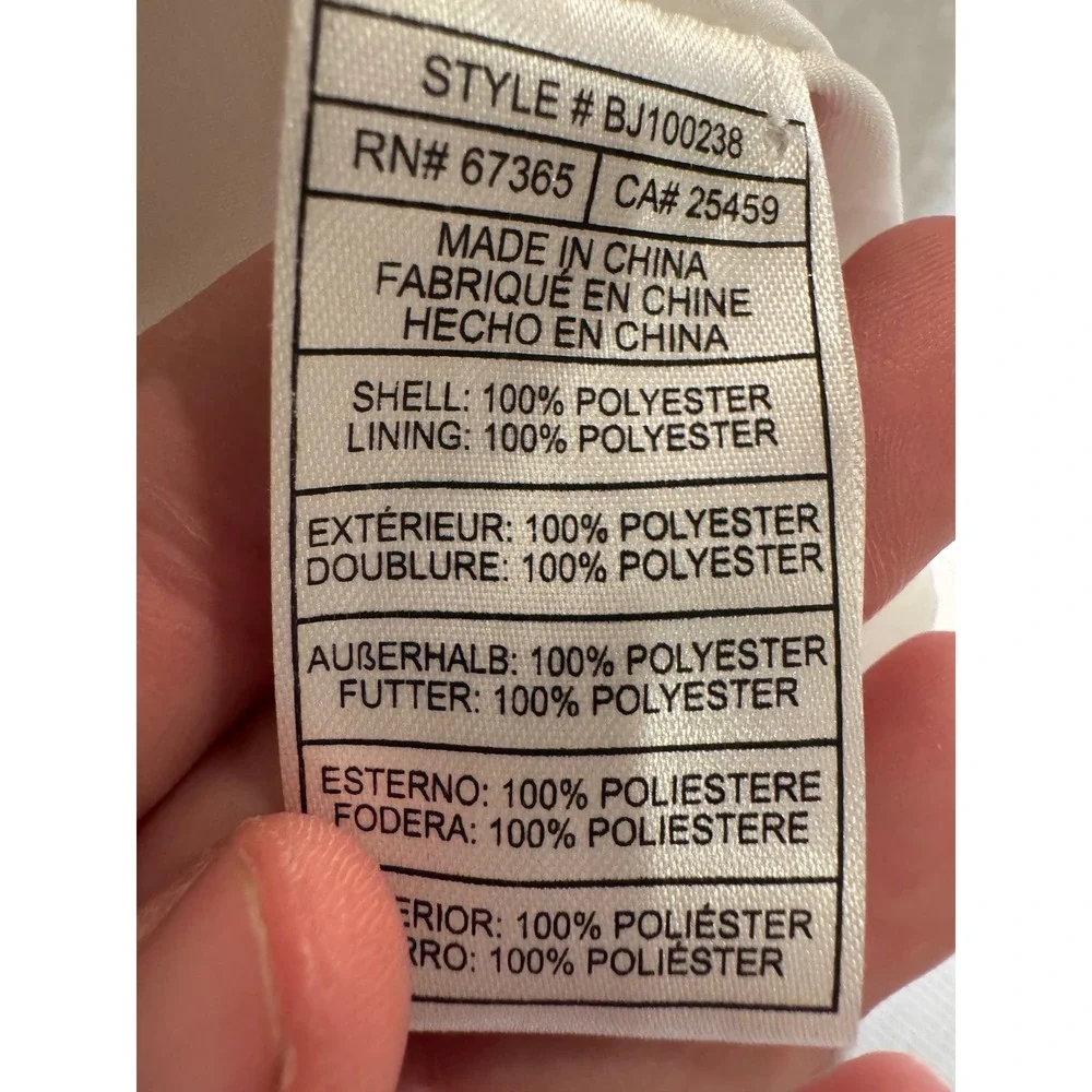 BB Dakota Tweed Coat Cream Frayed Edge Jacket Long Blazer Womens Medium - Picture 7 of 9